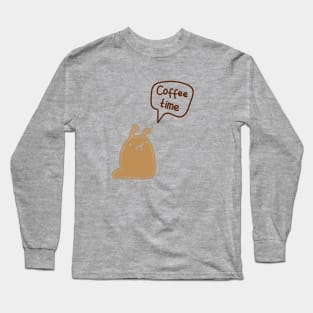 COFFEE TIME. With The Coffee Time Slug Long Sleeve T-Shirt